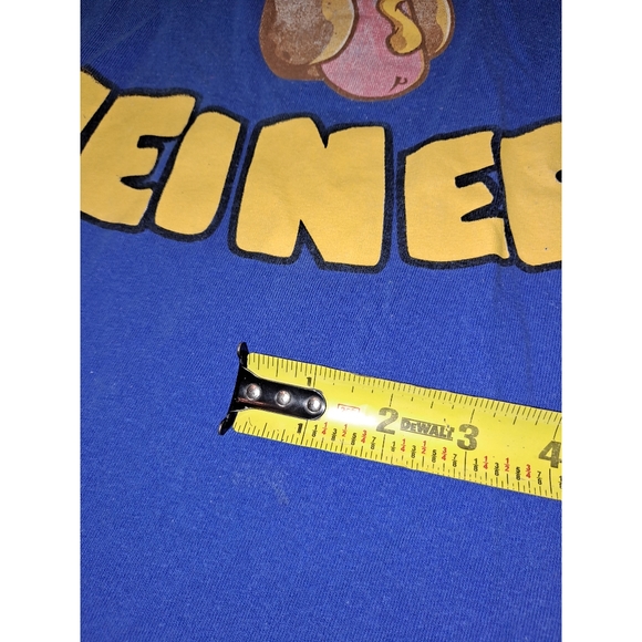 Look at my weiner blue short sleeve shirt size medium funny top unisex hotdog - Picture 11 of 12